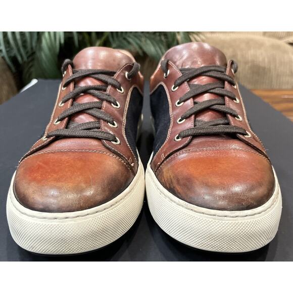 Men’s Di Bianco Scarpe Brown Leather Sneaker Shoe EU 44 US 11 - Picture 3 of 12